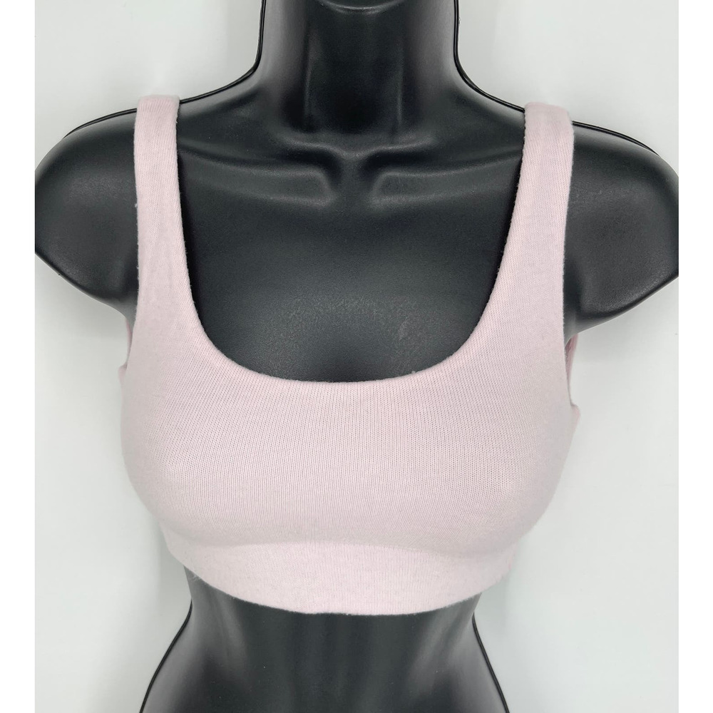 DONNI. Sweater Bra Top NEW Sz XS Pixie Pink Scoop Neck Stretch Super Soft